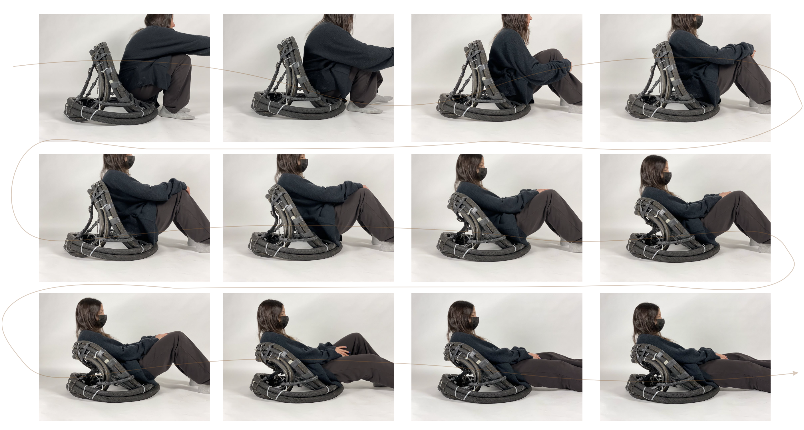 BI(O)CYCLE twelve-frame chair performance sequence