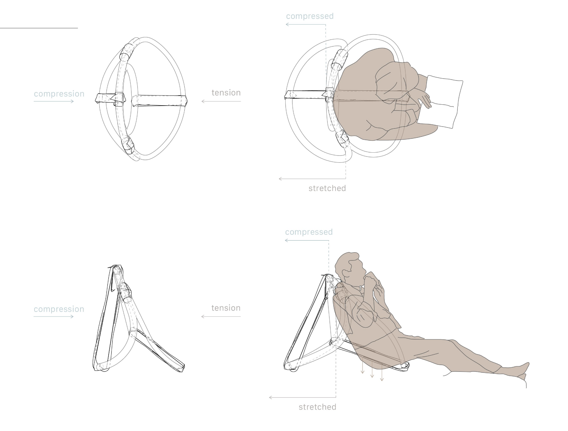 BI(O)CYCLE tension and compression chair diagram