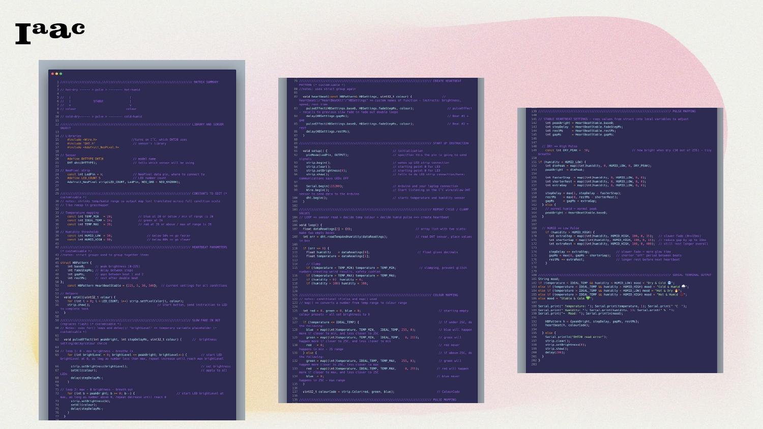 ClimaColour Code script screenshots