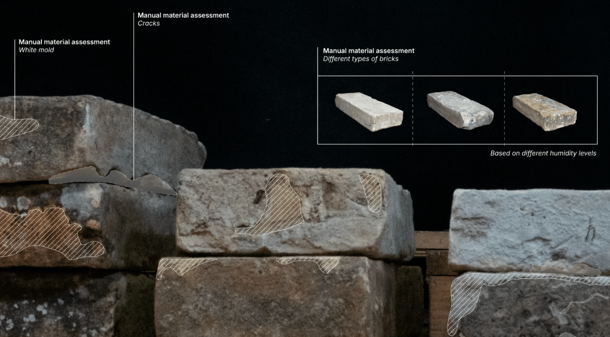 RoboBricks material assessment and brick condition study